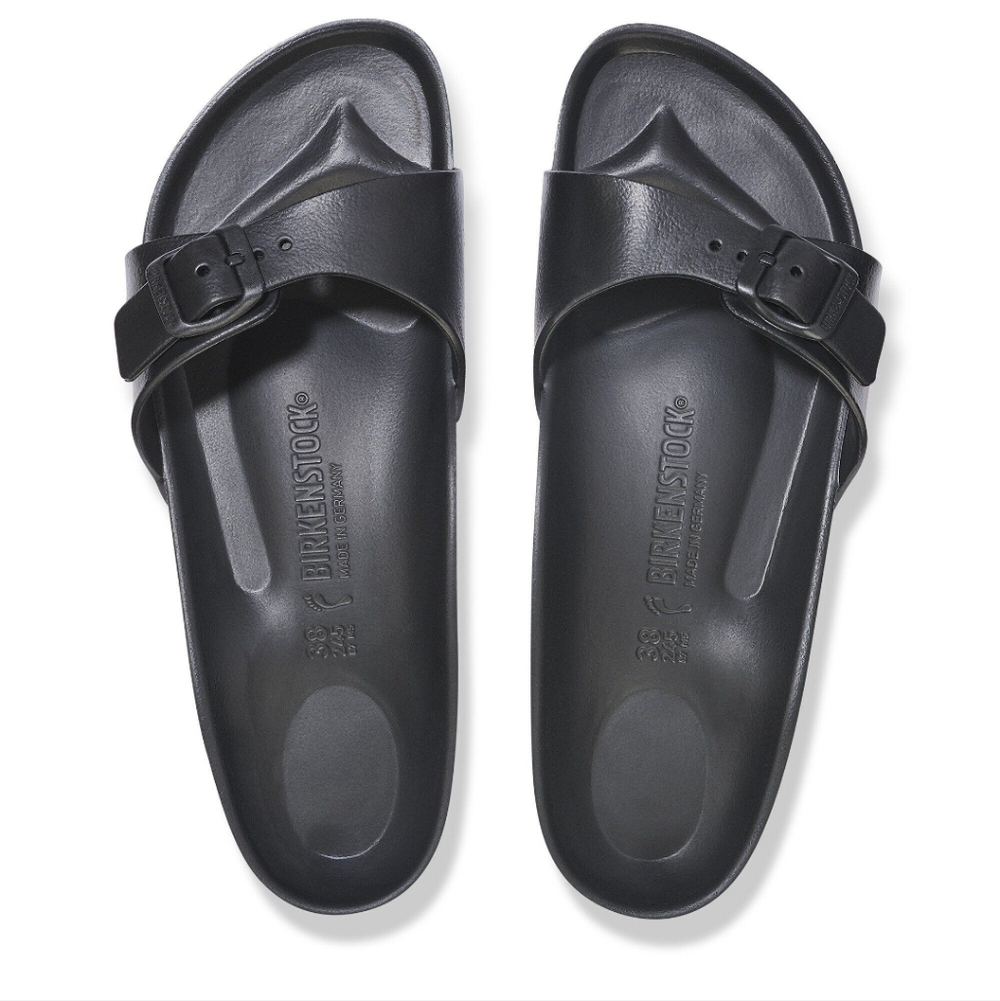 Birkenstock Black Buckle Slides